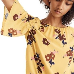 MADEWELL Pleated Cascade Top in Retro Bouquet